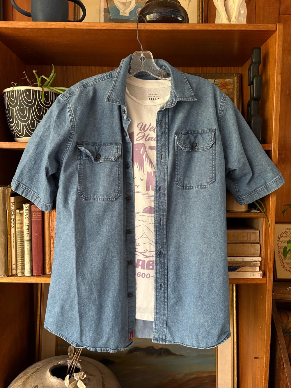 90s Grunge Wrangler Western Short Sleeve Button Down S